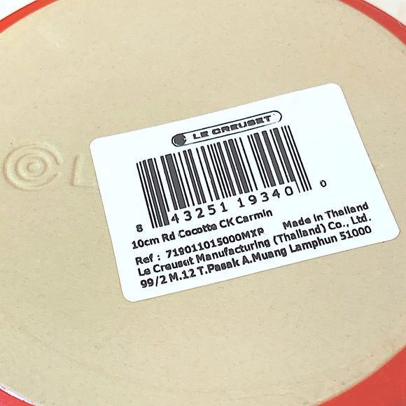 LE CREUSET POTERIE MINI COCOTTE with LID RED STONEWARE - Picture 5 of 5